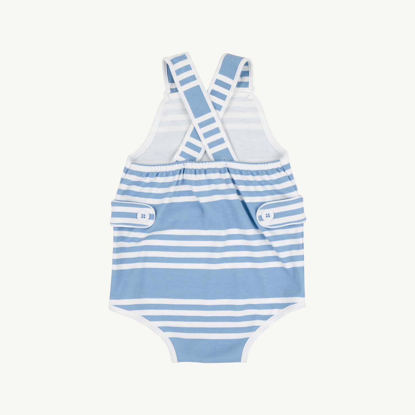 Skipper Sunsuit Pima Saddle Ridge Stripe Sarasota Sky/Worth Ave White