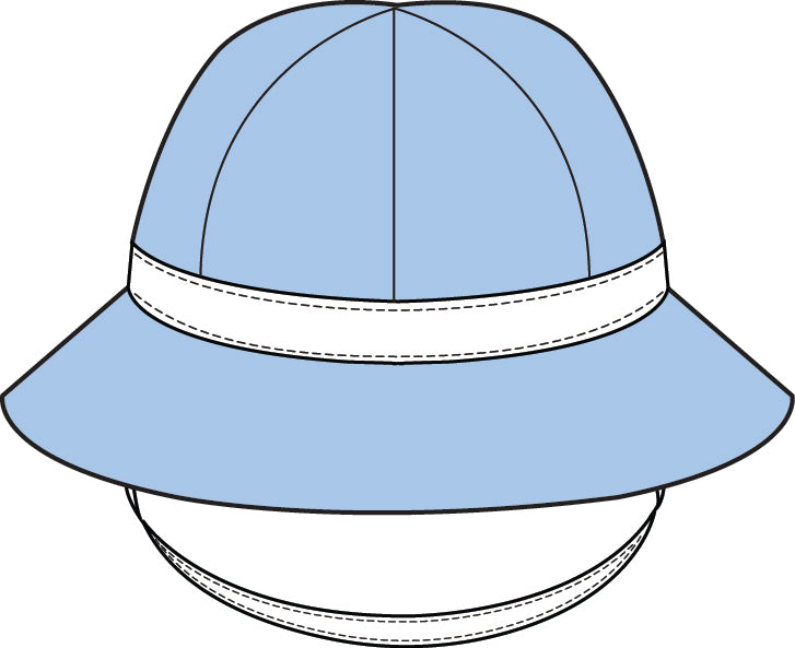 Henry's Boating Bucket Hat Terrycloth Beale Street Blue/Worth Ave White