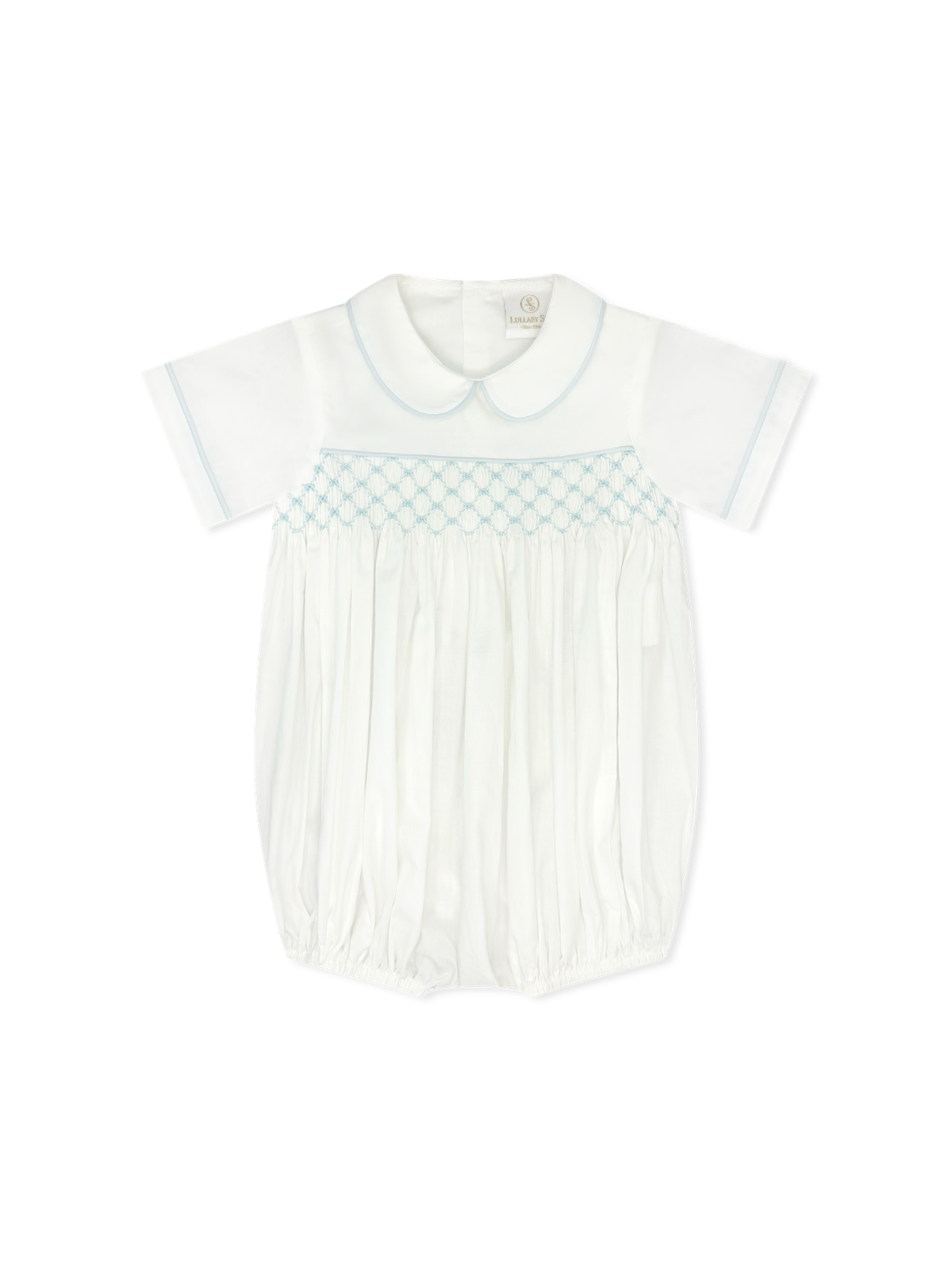 Graham Bubble Blessings White Batiste with White Trim