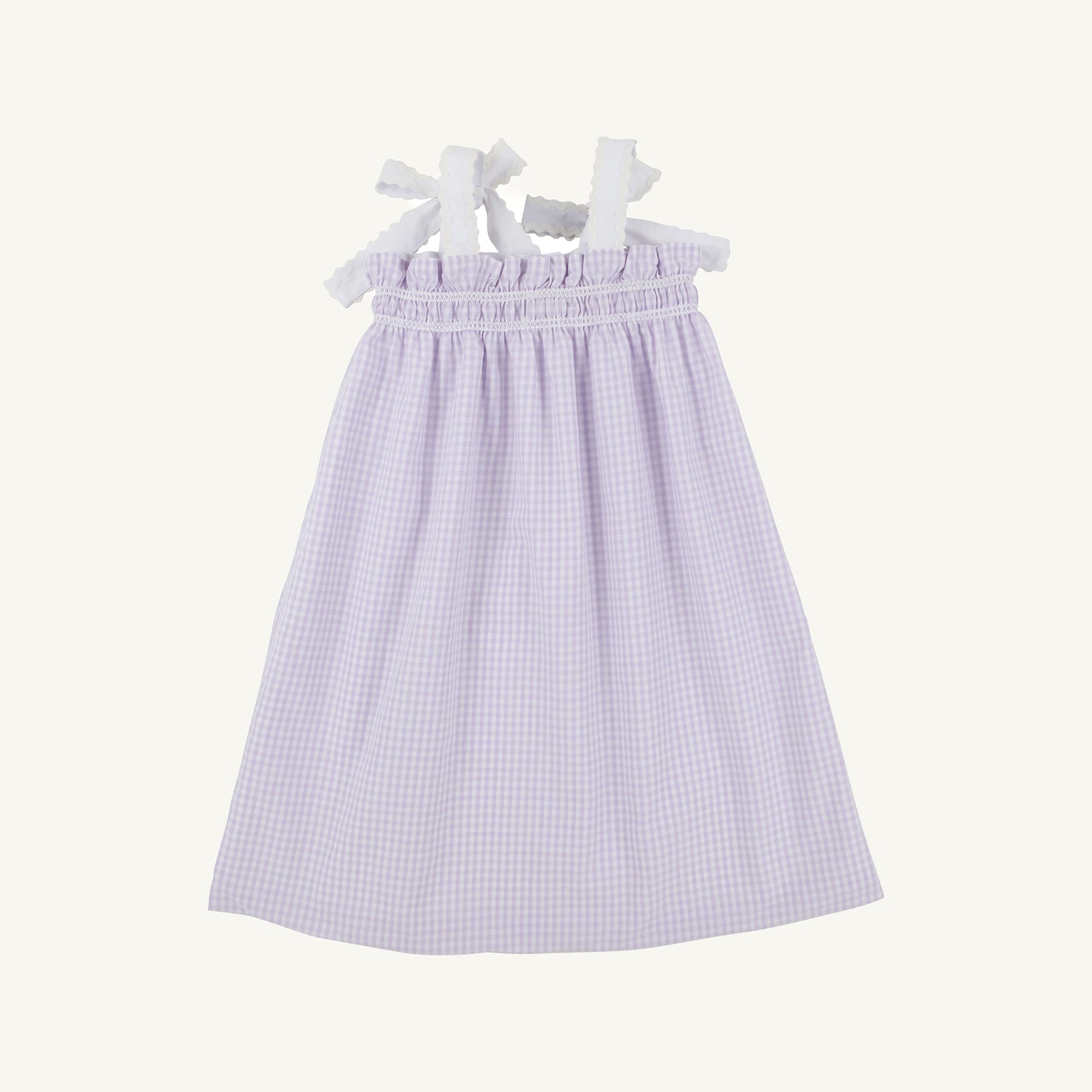 Laineys Little Dress Woven Yarn Lauderdale Lavender Gingham/Worth Ave White