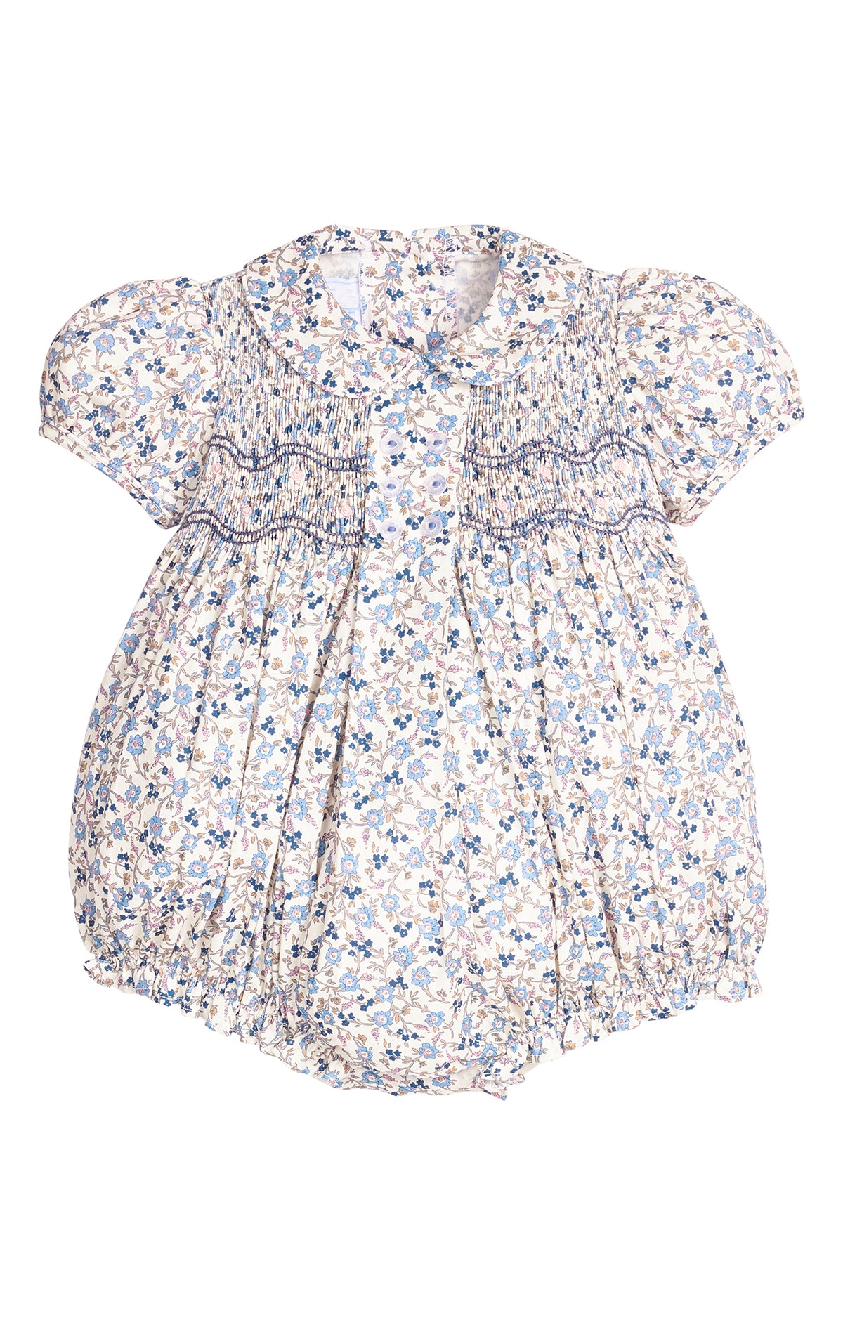 Smocked Bridget Bubble Wisteria Floral