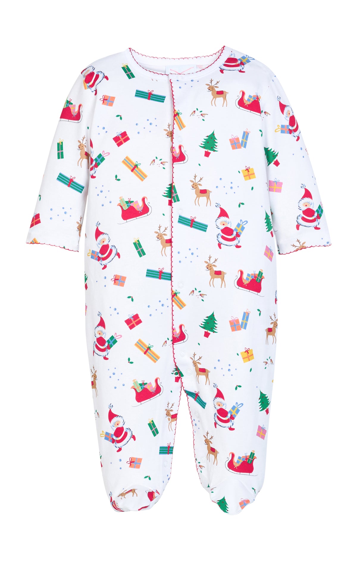 Printed Footie Vintage Christmas