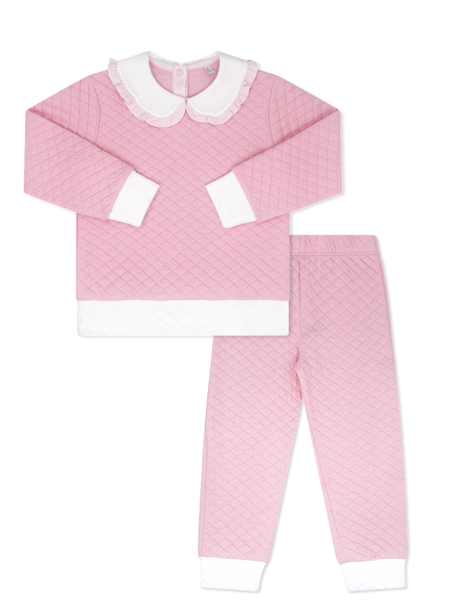 Cooper Quilted Playsuit Petal Pink