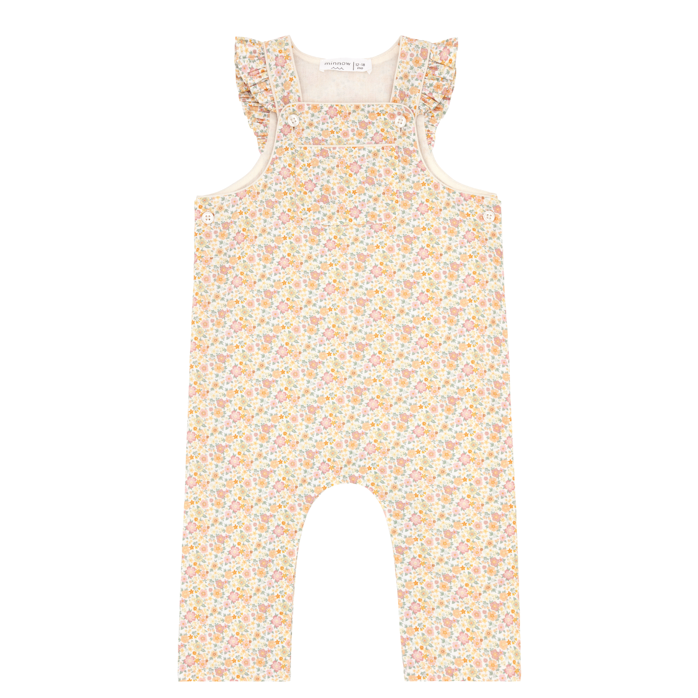 Marigold Floral Corduroy Overalls