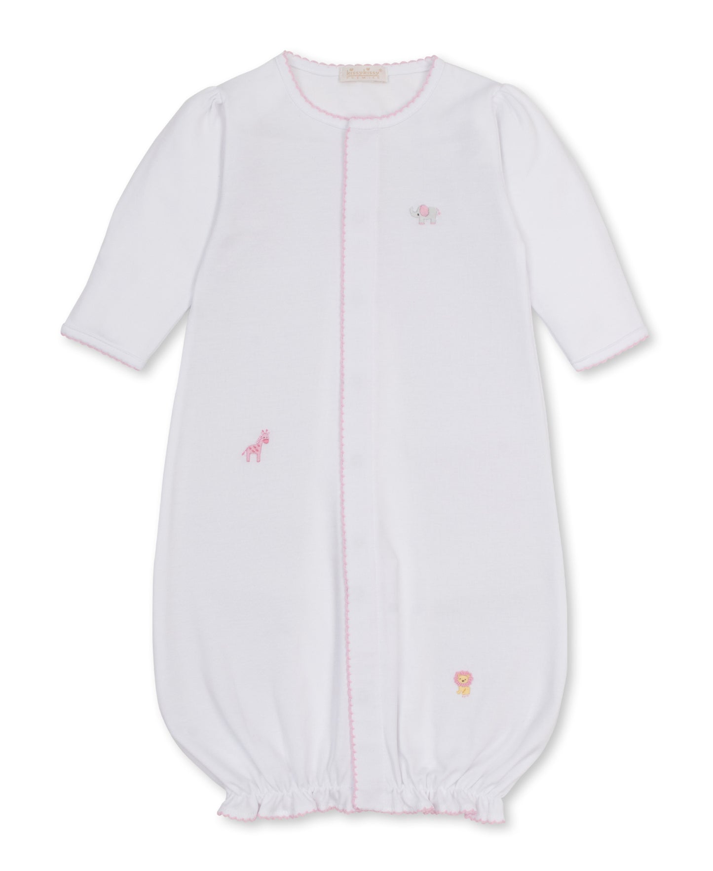 Jungle Hang Out Converter Gown White & Pink