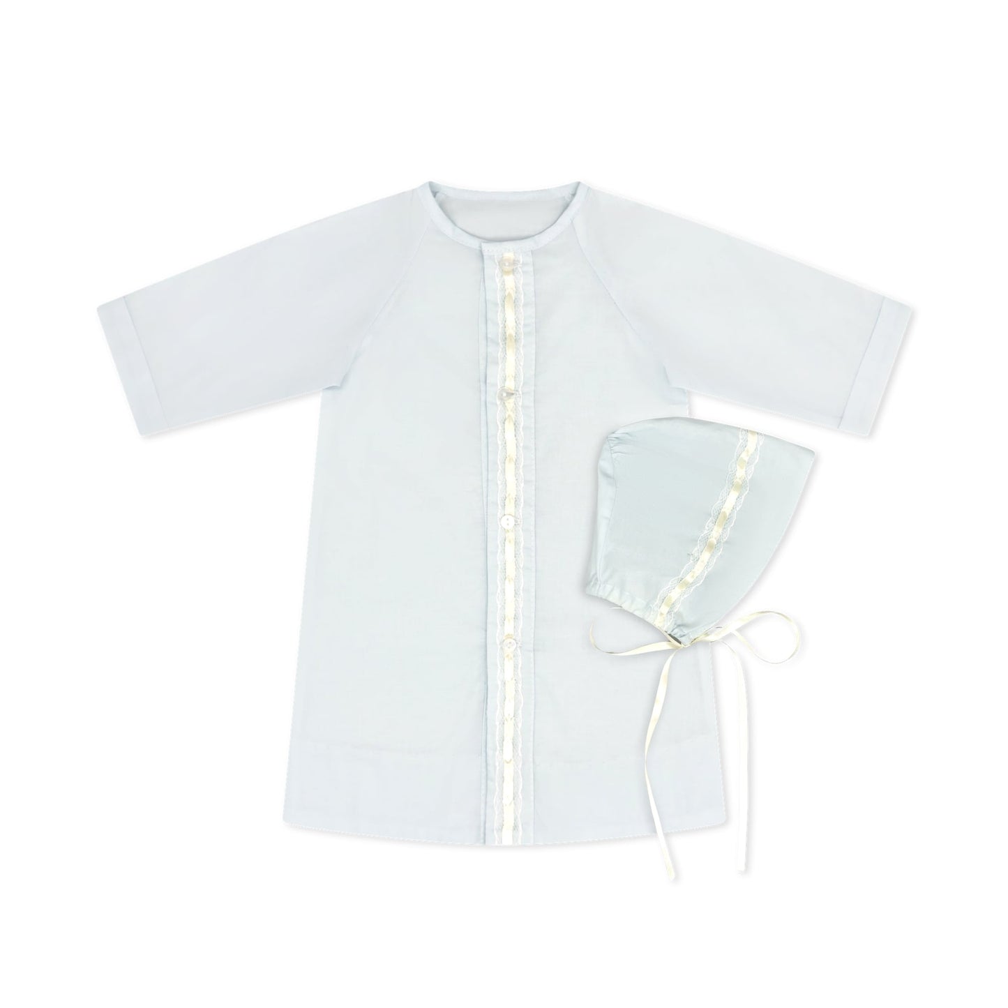 Original Daygown Set Blessings Blue, Ecru