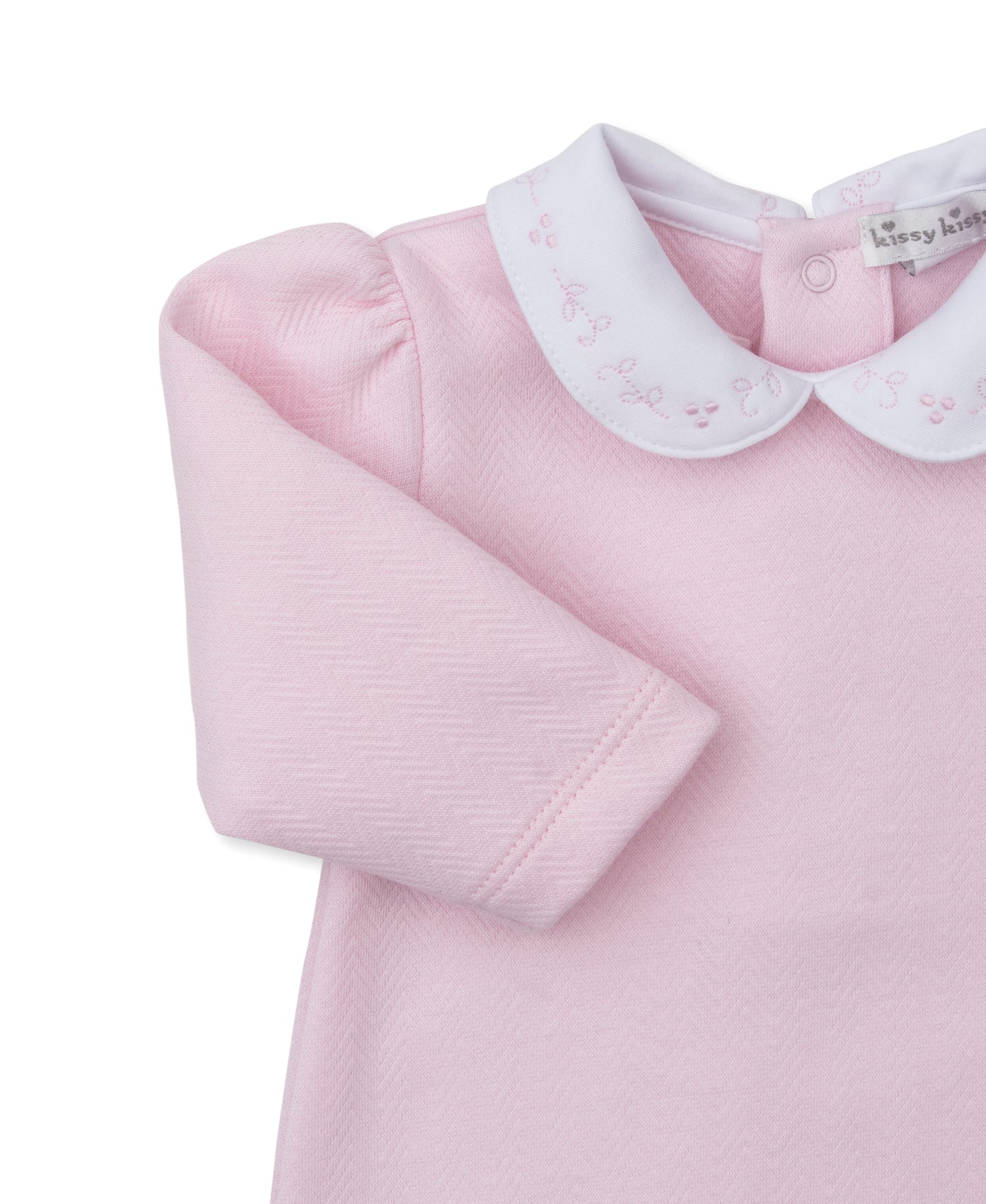 Sweet Homecoming Jacquard Footie Pink
