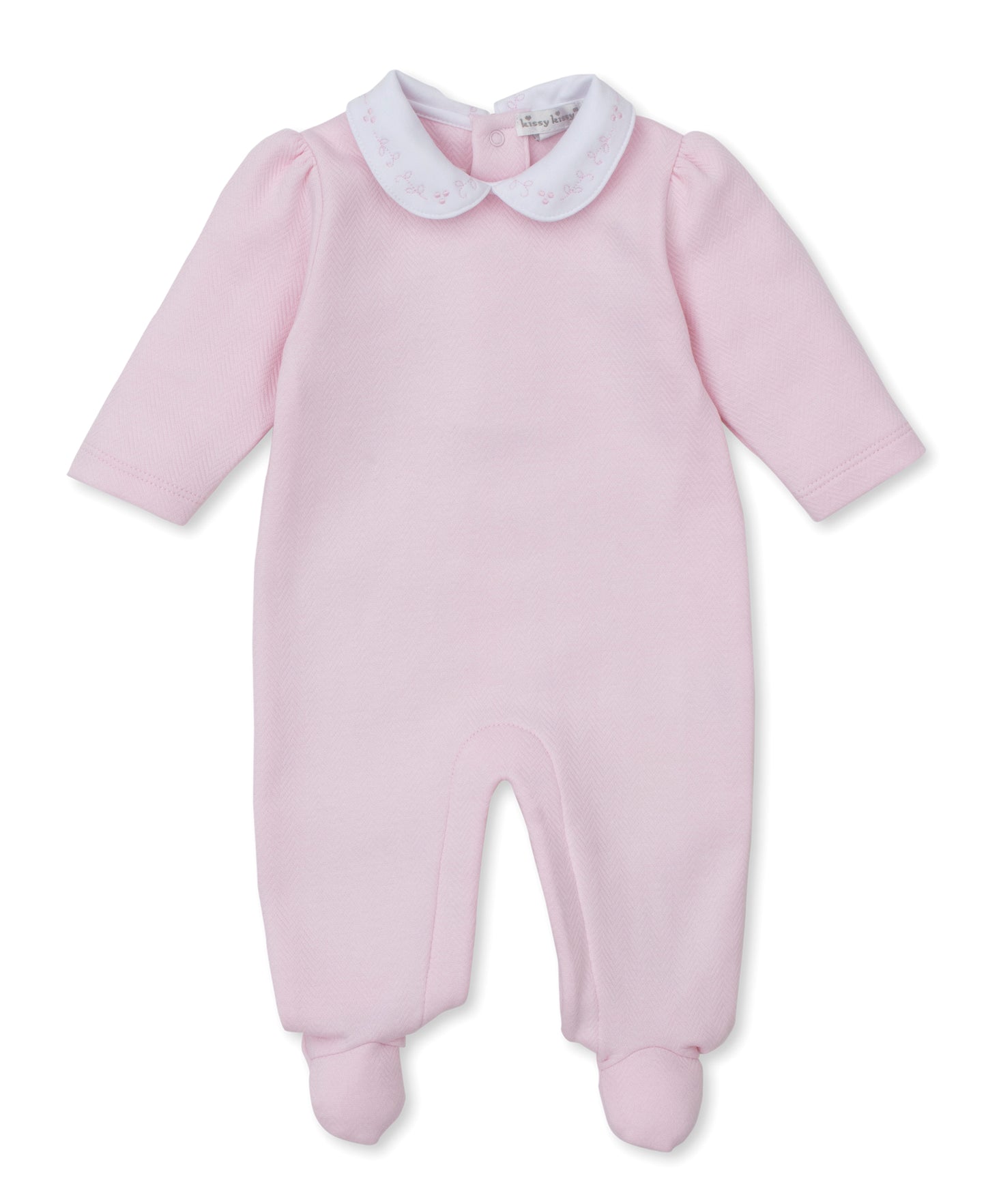 Sweet Homecoming Jacquard Footie Pink