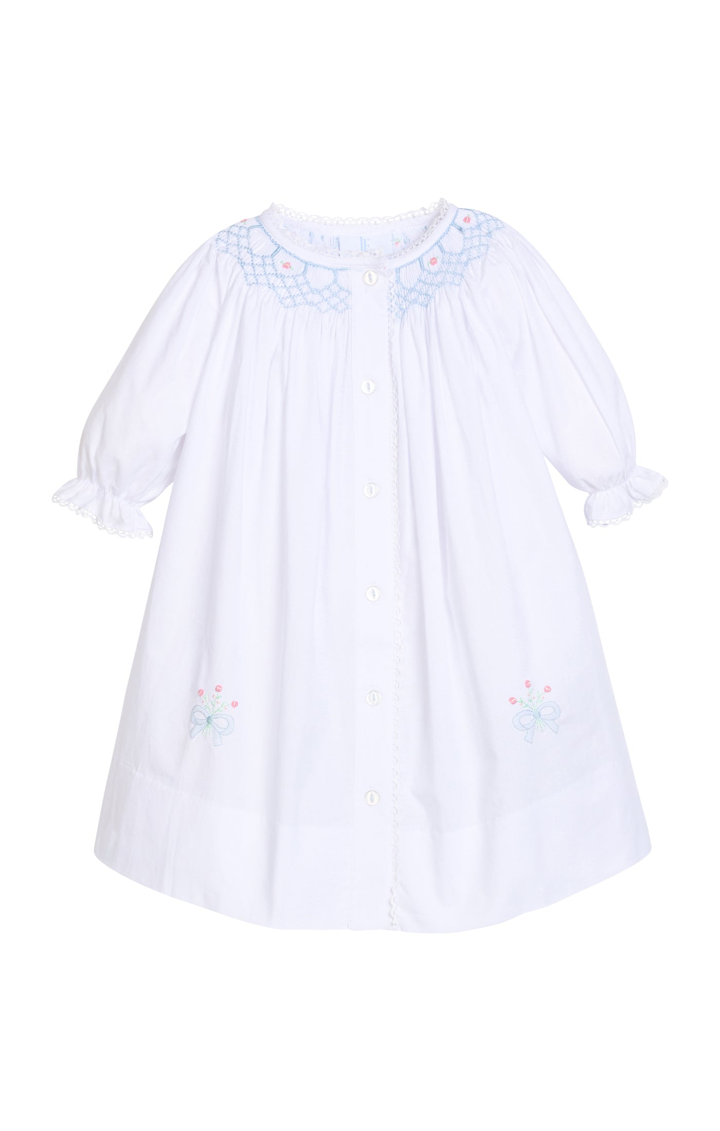 Smocked Heirloom Gown Blue Bell