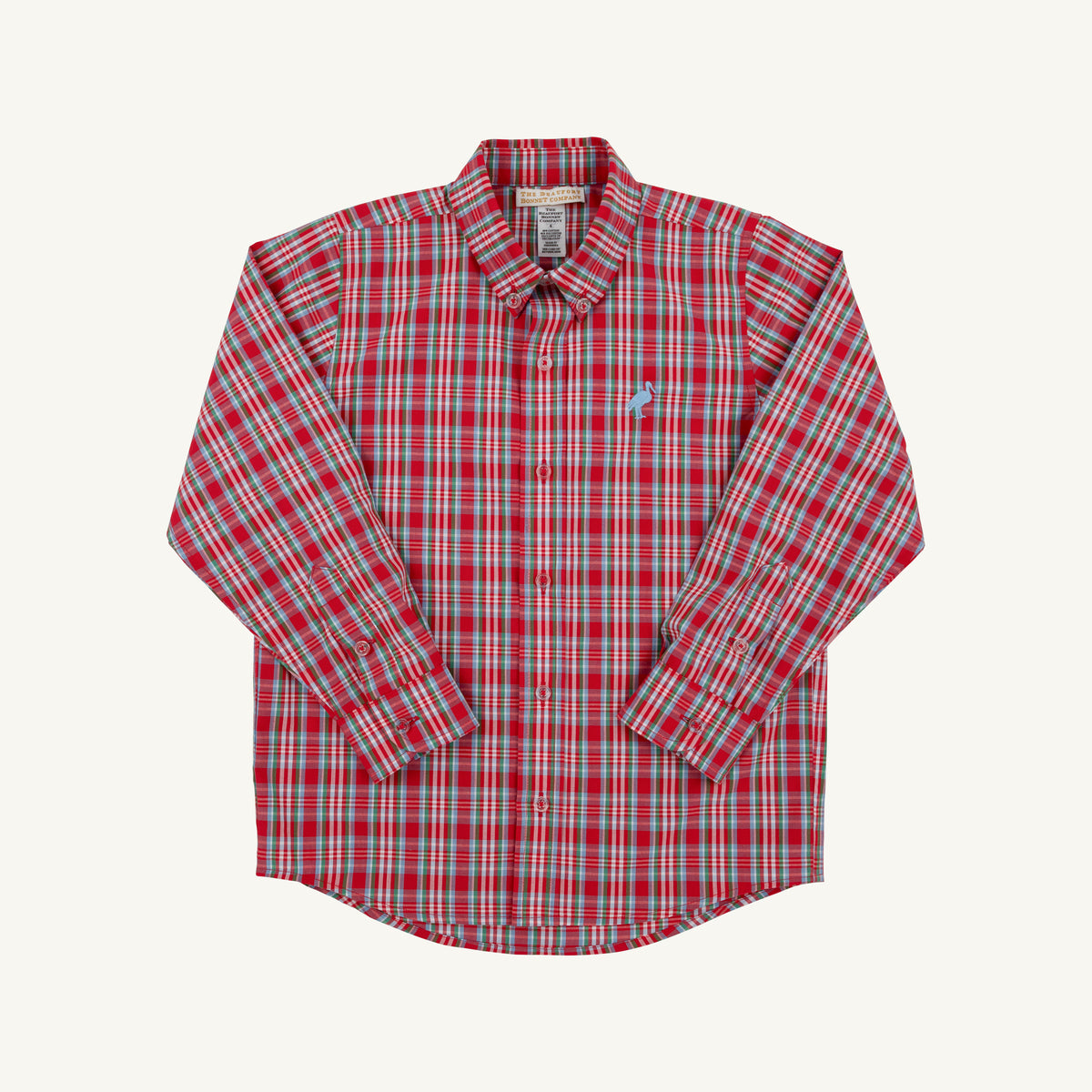 Dean's List Dress Shirt Woodspoint Plaid Barrington Blue