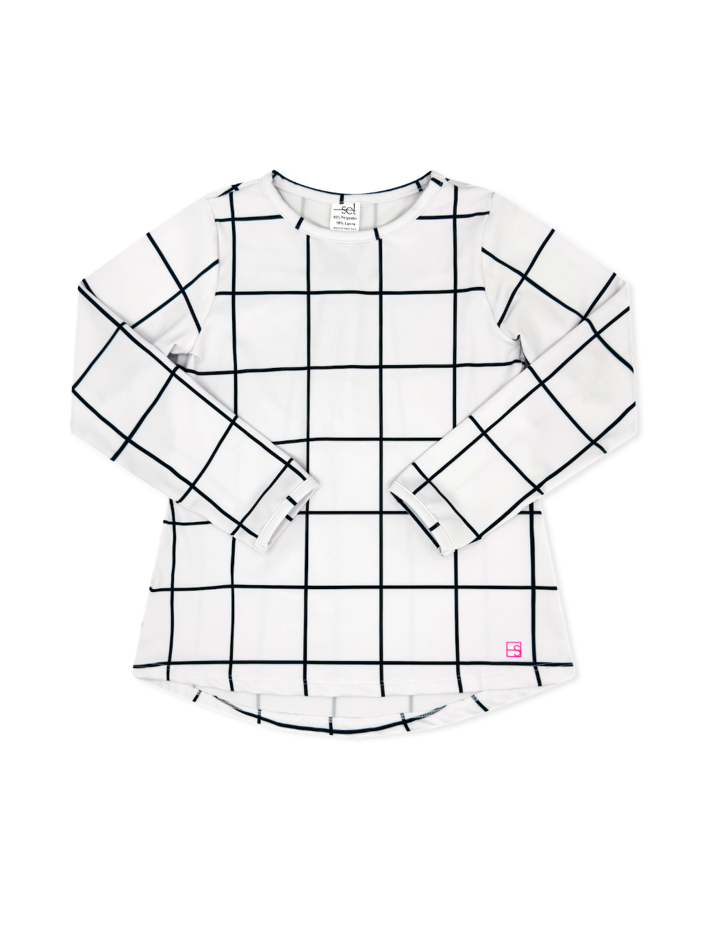 Taylor T Long Sleeve Pure Coconut/Nantucket Navy Willington Windowpane