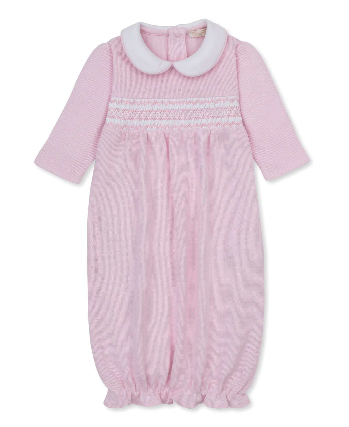 Punto Ingle Sack w/ Hand Smocking Pink