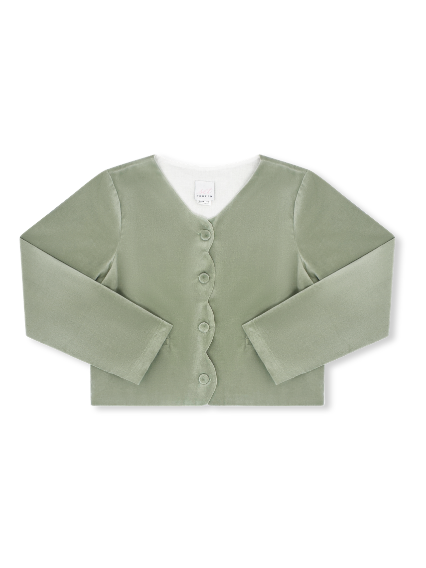Jordyn Jacket Leyland Green Velvet