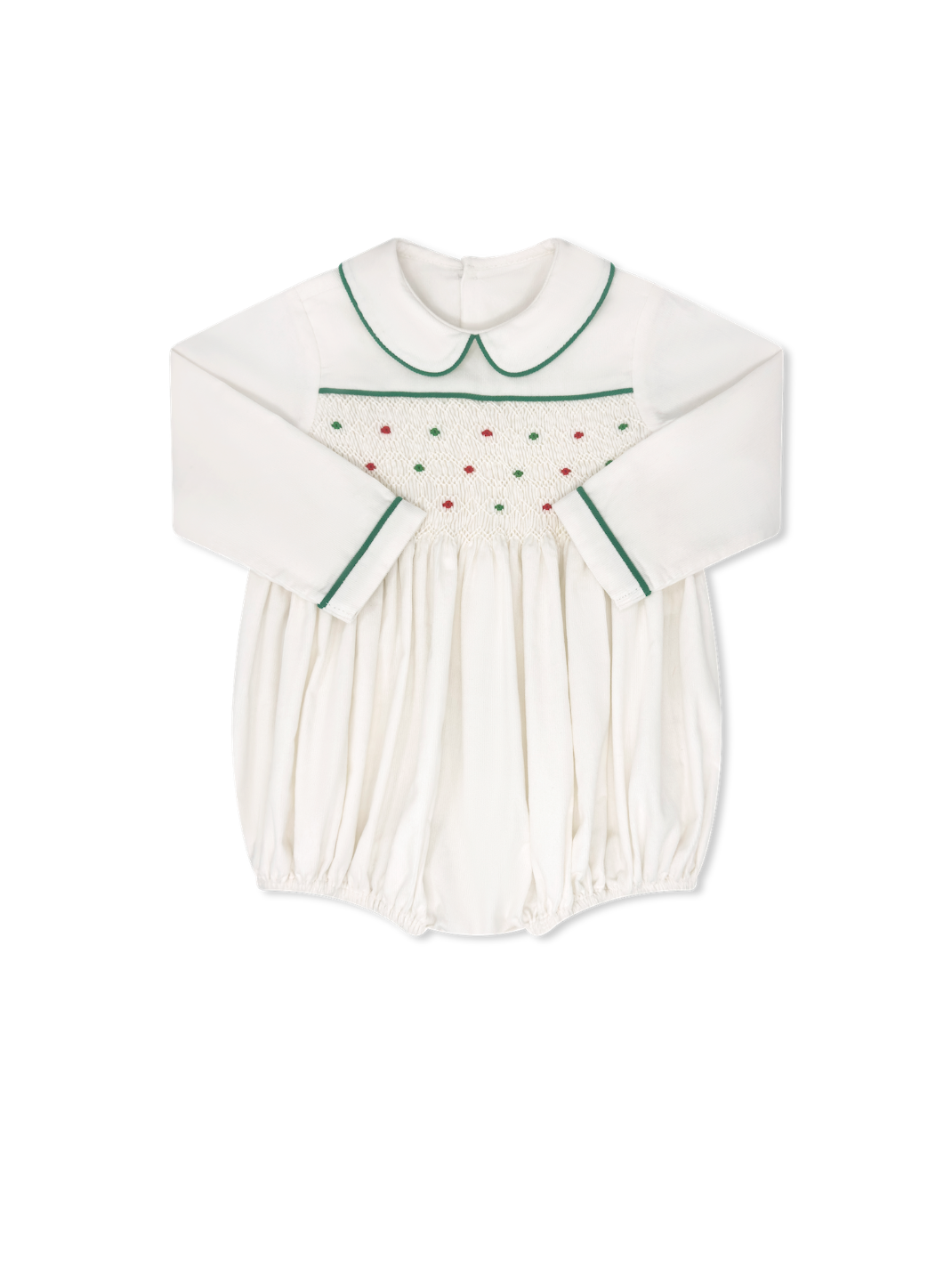 Timothy Bubble Long Sleeve Dreamy White Corduroy/Garland Green