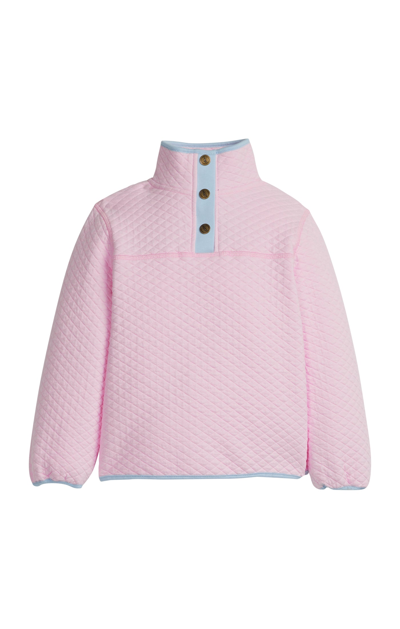 Classic Quilted Pullover Light Pink/Light Blue