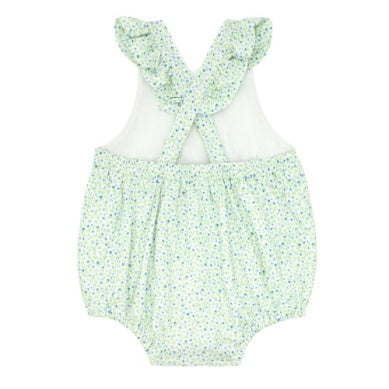 Baby Hibiscus Ditsy Floral Crossover Ruffle Bubble