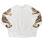 Kids White Crawling Tigers Sweatshirt