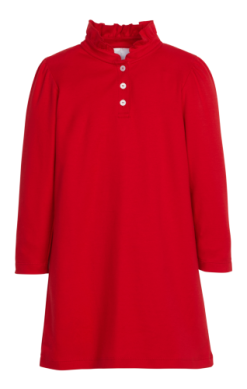 Red Long Sleeve Hastings Polo Dress
