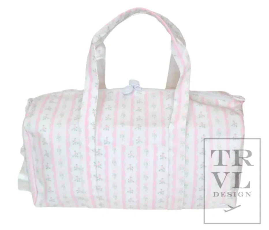 Weekender Ribbon Floral Pink Duffel Bag