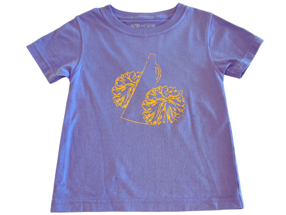 SS Purple/Gold Pom T-Shirt