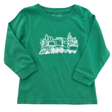 Green Holiday Train Long Sleeve