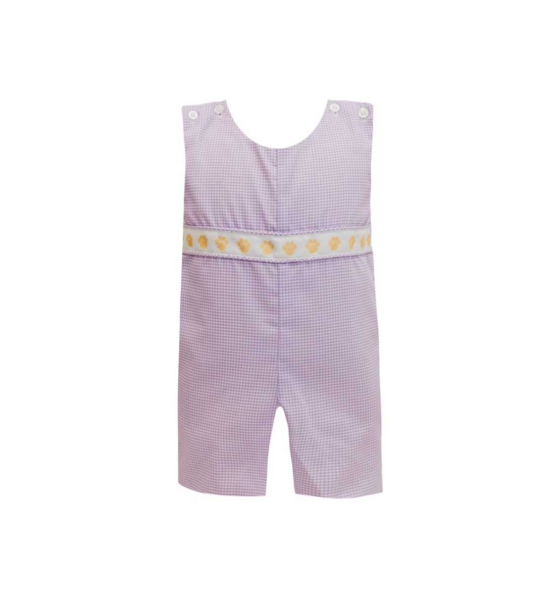 Purple/Gold Gingham Tiger Paw Ribbon Jon Jon
