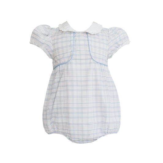 Emily Blue Spring Plaid Bubble