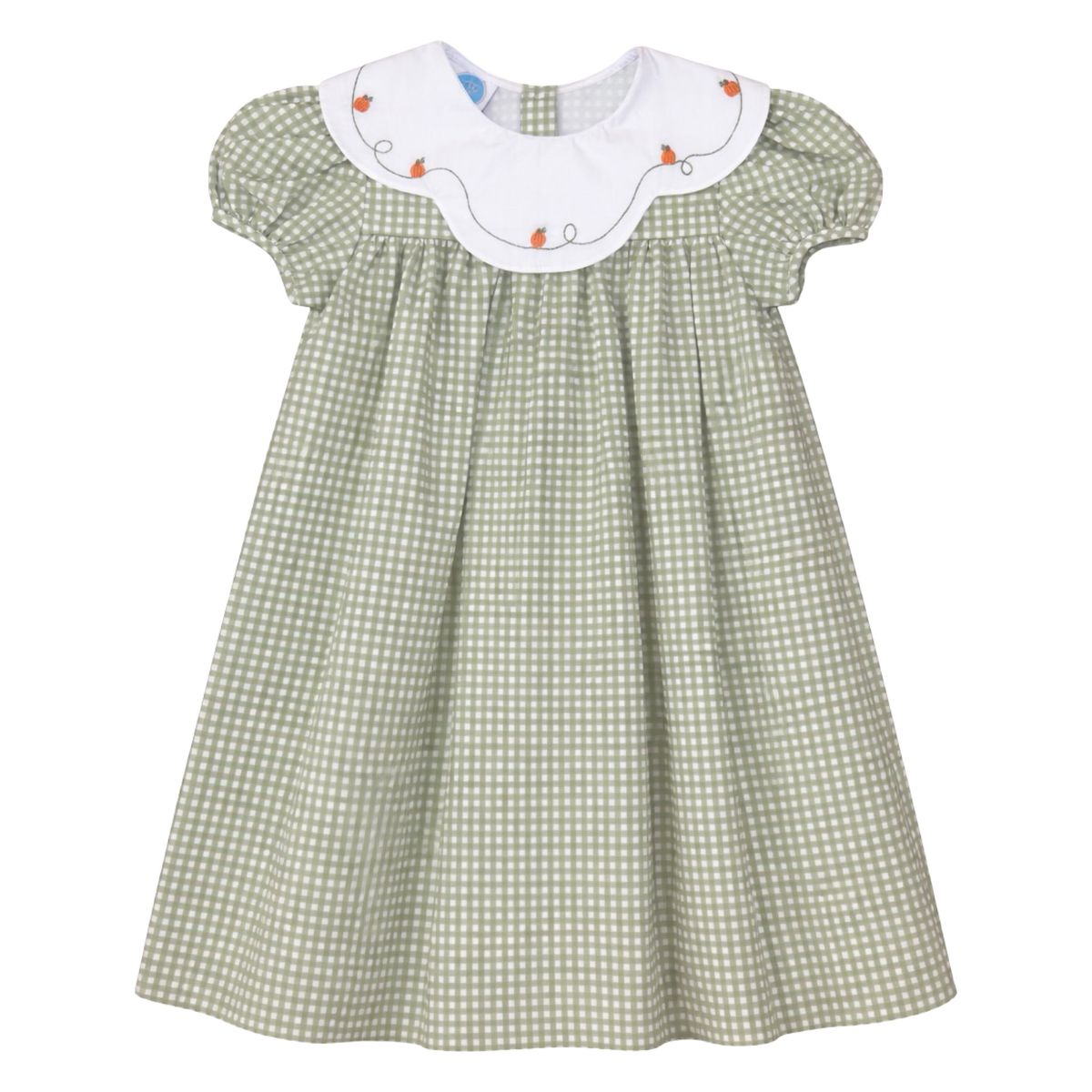 Charlotte Scallop Collar Dress Sage Pumpkins