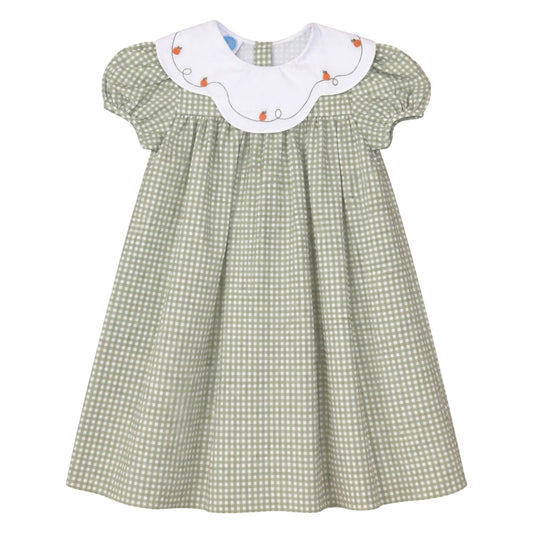 Charlotte Scallop Collar Dress Sage Pumpkins