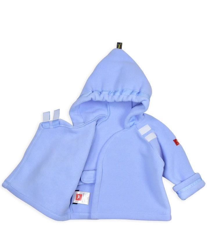 Light Blue Warmplus Fleece Jacket Wrap Close