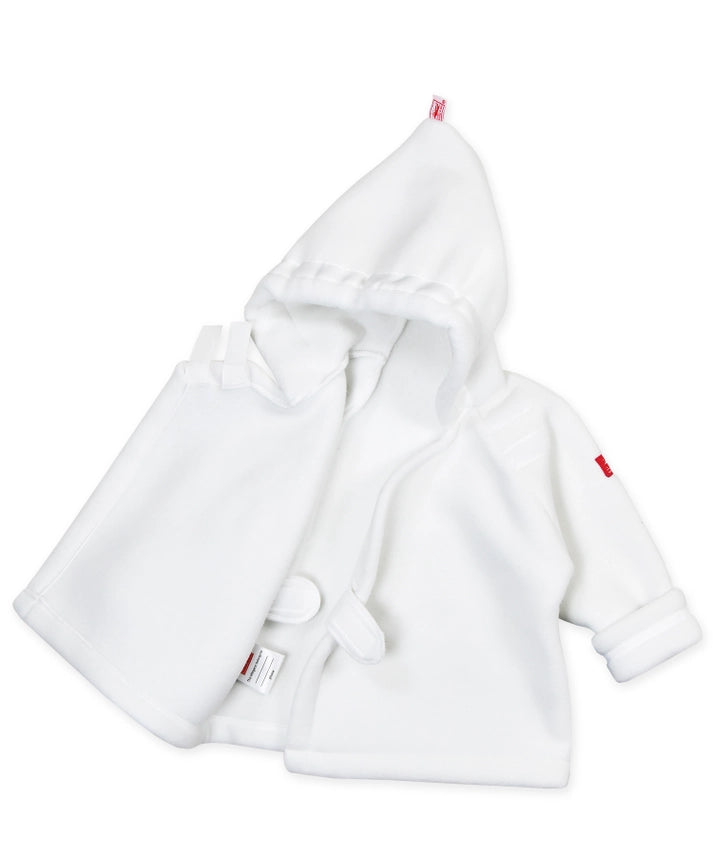 White Warmplus Fleece Jacket Wrap Close