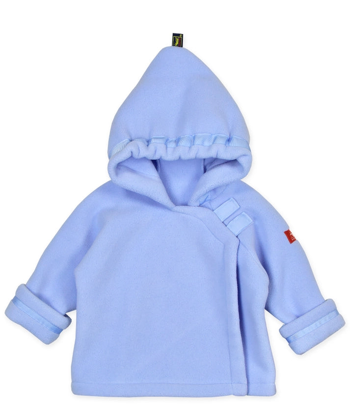 Light Blue Warmplus Fleece Jacket Wrap Close