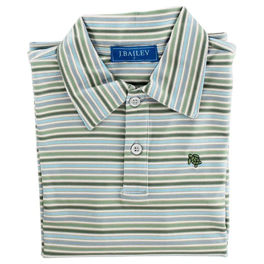 Harry Long Sleeve Performance Polo Pine