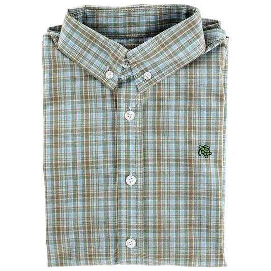 Roscoe Button Down Brownstone