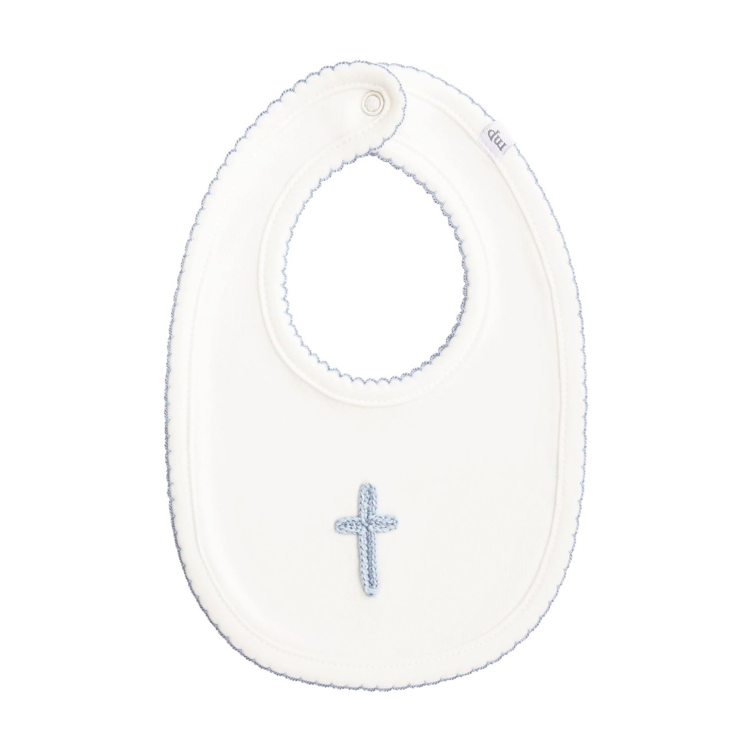 Crochet Cross Bib Blue