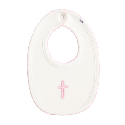 Crochet Cross Bib Pink