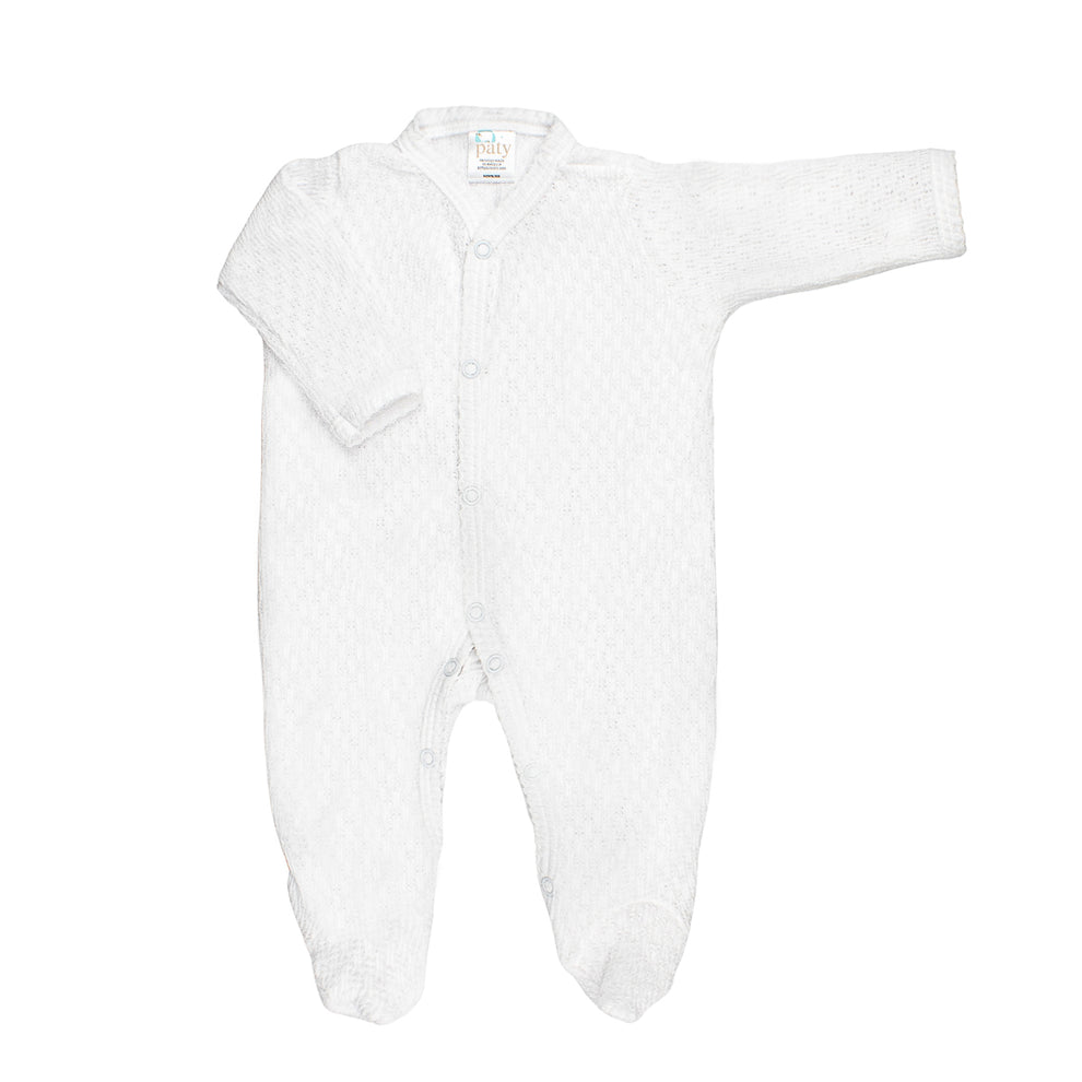 Paty Knit Footie White