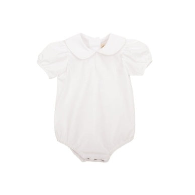 Maude's Peter Pan Collar Shirt Onesie Broadcloth Worth Ave White