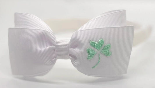 Shamrock Headband White