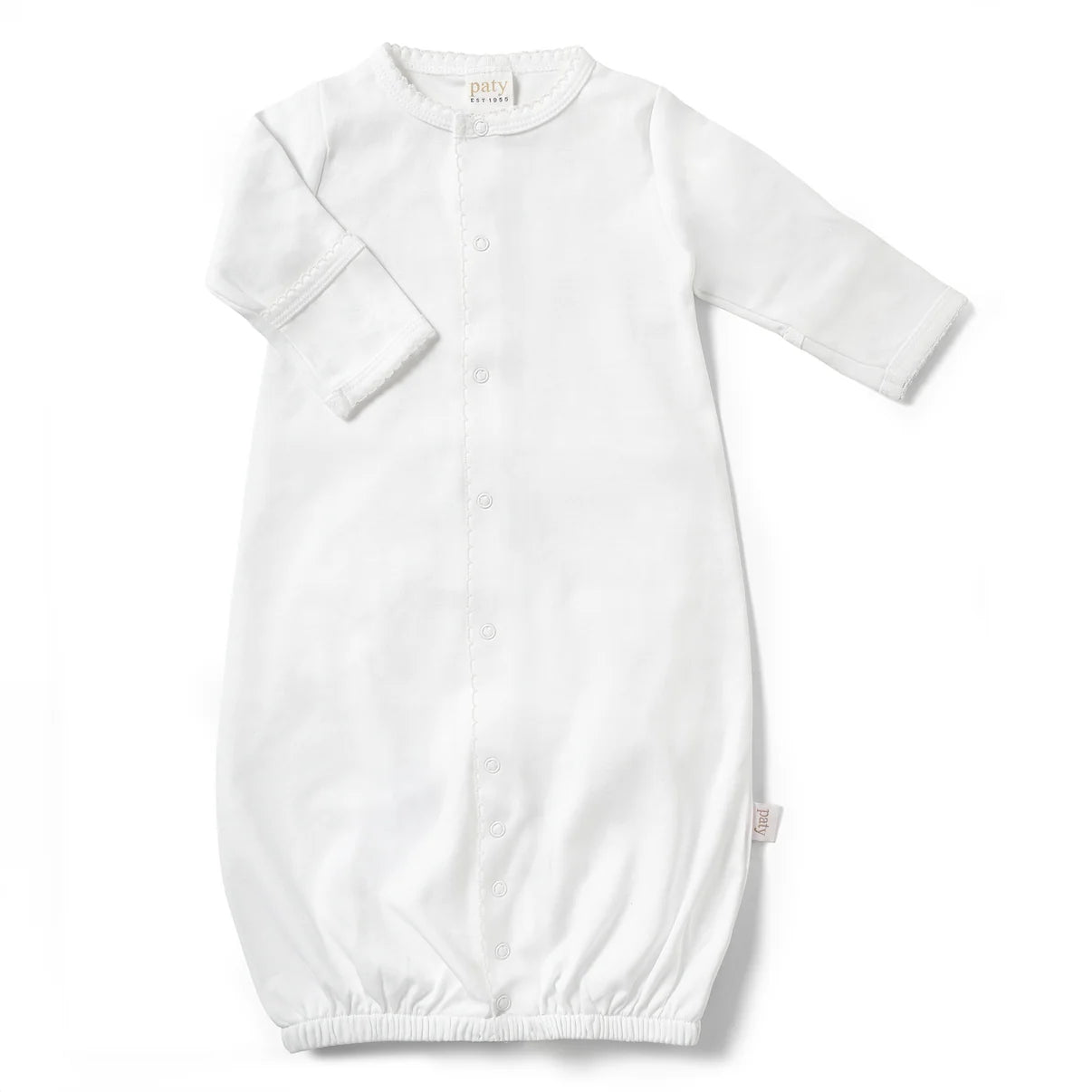 Paty Organic Cotton Interlock Converter Gown White