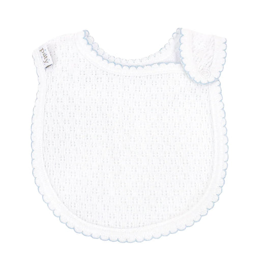 Paty Knit Shoulder Snap Bib Blue