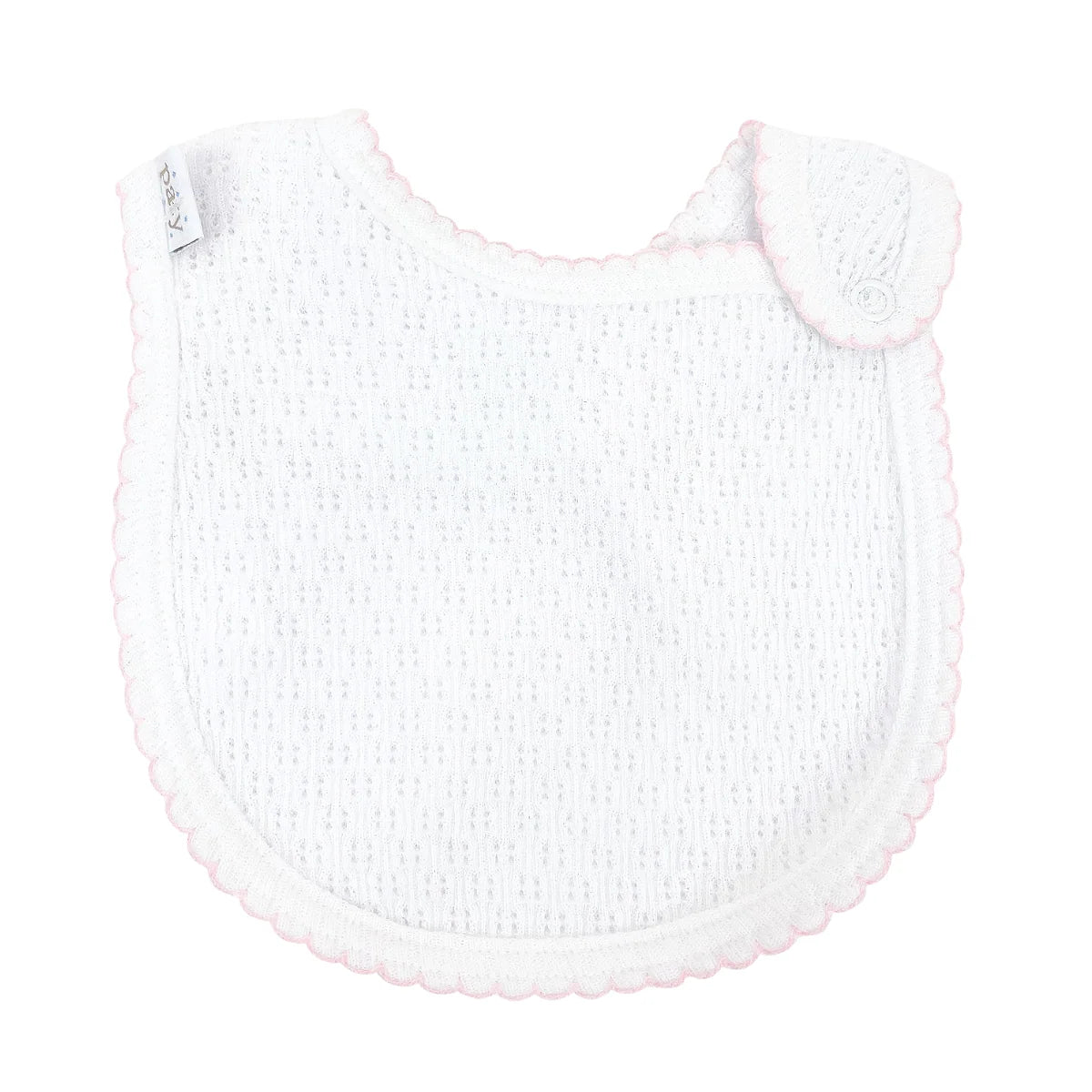 Paty Knit Shoulder Snap Bib Pink