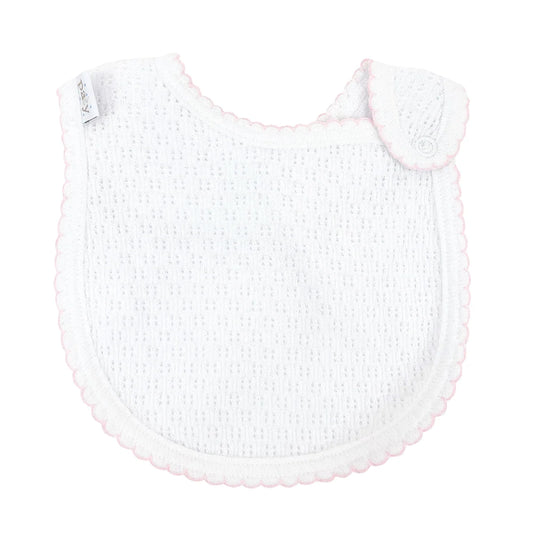 Paty Knit Shoulder Snap Bib Pink