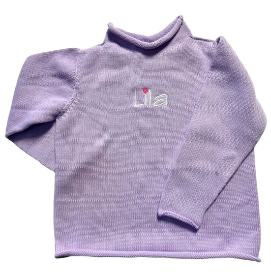 Jersey Rollneck Sweater Lavender