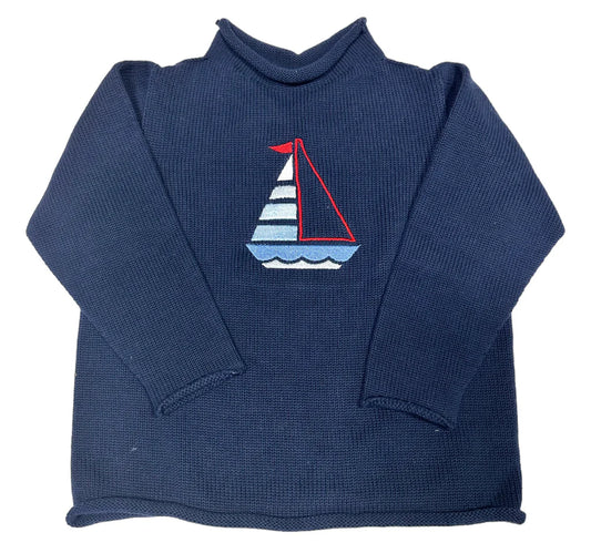 Jersey Rollneck Sweater Navy