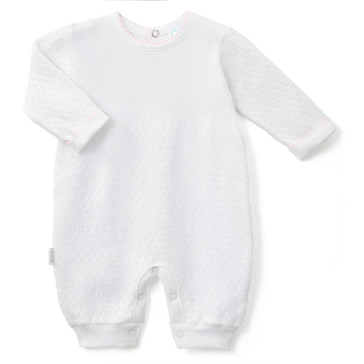 Paty Knit Long Sleeve Romper Pink