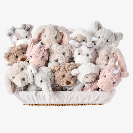 Plush Rattle Basket Assortment 14PCS