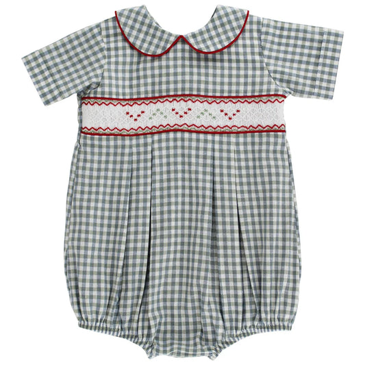 Red Bows on Gingham Dressy Bubble Short