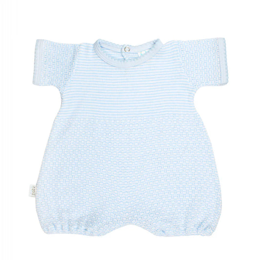 Paty Knit Bubble with Pima Binding Blue with Blue Trim