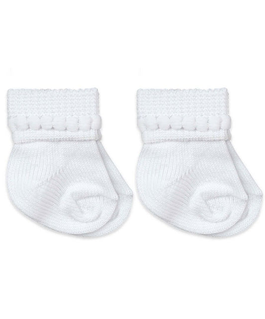 Bubble Bootie Socks White 2 Pair Pack